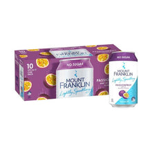 MOUNT FRANKLIN LIGHTLY SPARKLING WATER:PASSIONFRUIT:.:10PACK