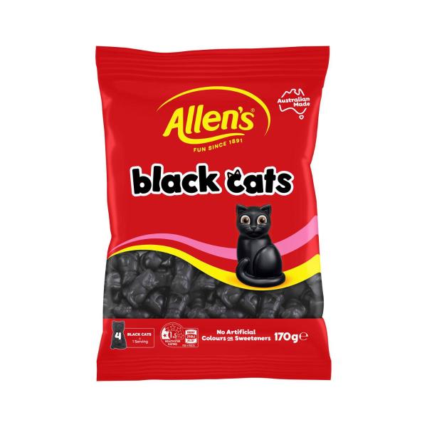 ALLEN'S LOLLIES BLACK CATS 170G
