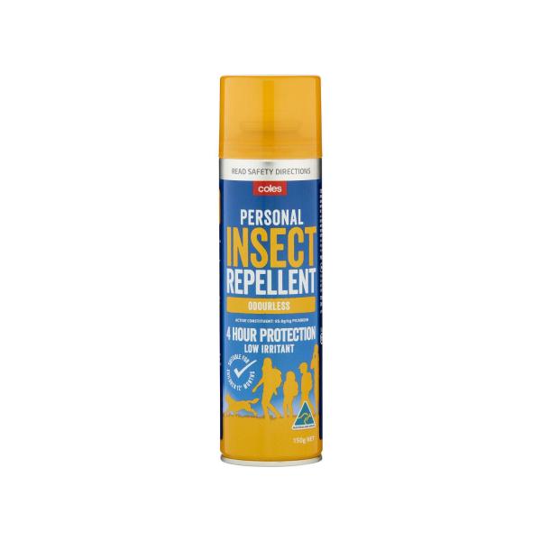 COLES INSECT REPELLENT ODOURLESS LOW IRRITANT