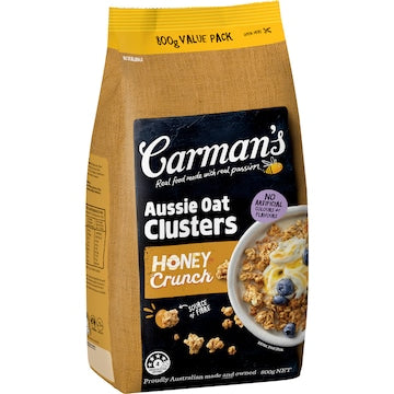 Carman's Clusters Aussie Oat Honey Crunch 800g