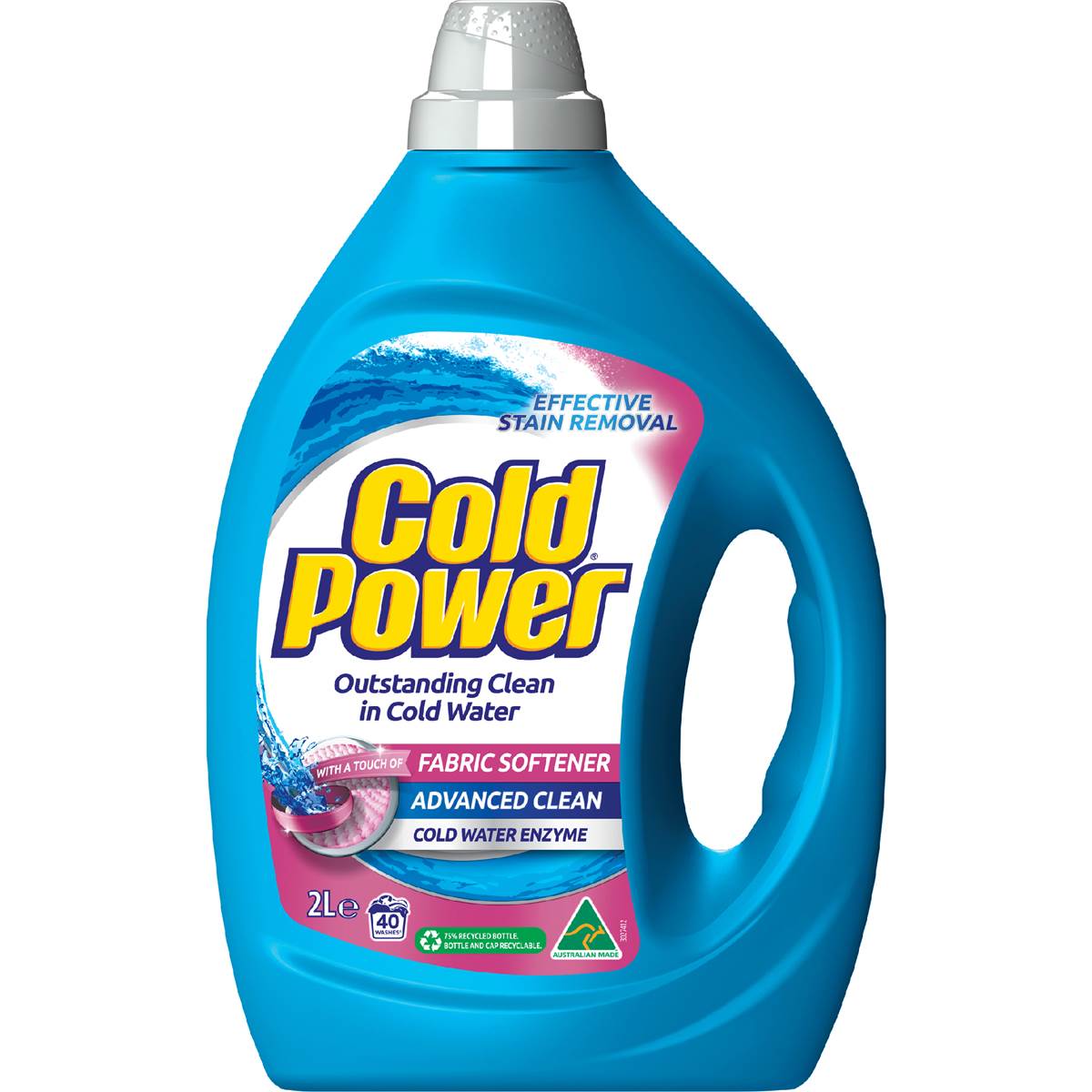 Cold Power Advanced Clean Fabric Softener Laundry Liquid Detergent 2L