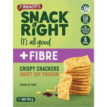 Arnotts Snack Right Crispy Cracker Biscuits Sweet Soy Chicken 150g