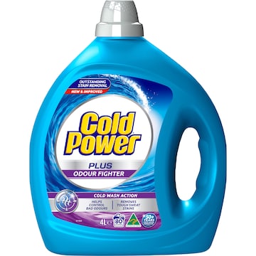 Cold Power Advanced Clean Odour Fighter Laundry Liquid Detergent 4L