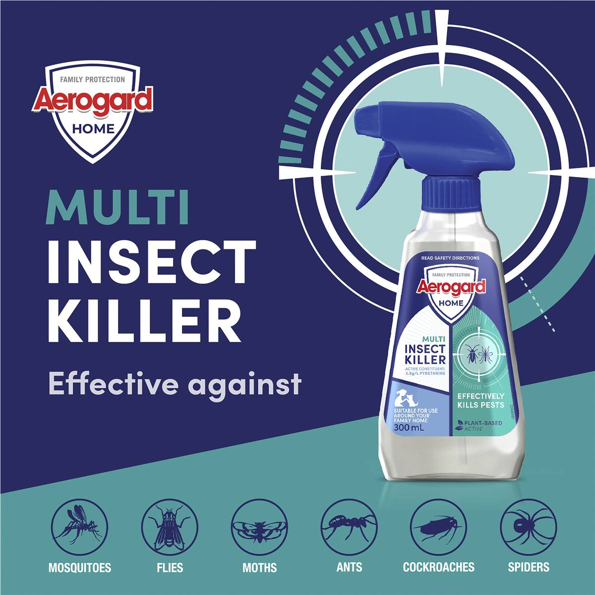 Aerogard Home Multi Insect Killer Spray 300ml
