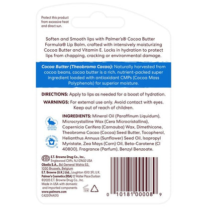 Palmer's Cocoa Butter Formula Lip Balm 4g - Vitamin E