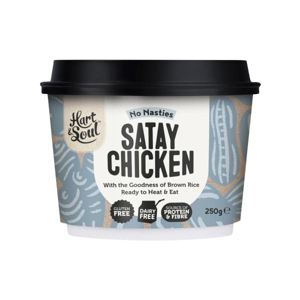 HART & SOUL SUPERGRAIN READY MEAL SATAY 250G