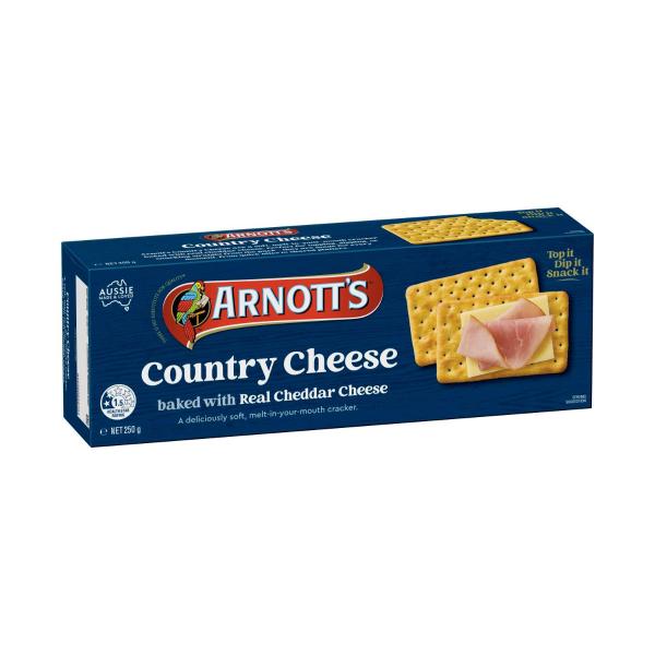 ARNOTT'S COUNTRY CHEESE CRACKERS 250G