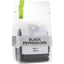 Woolworths Black Peppercorn Refill 200g