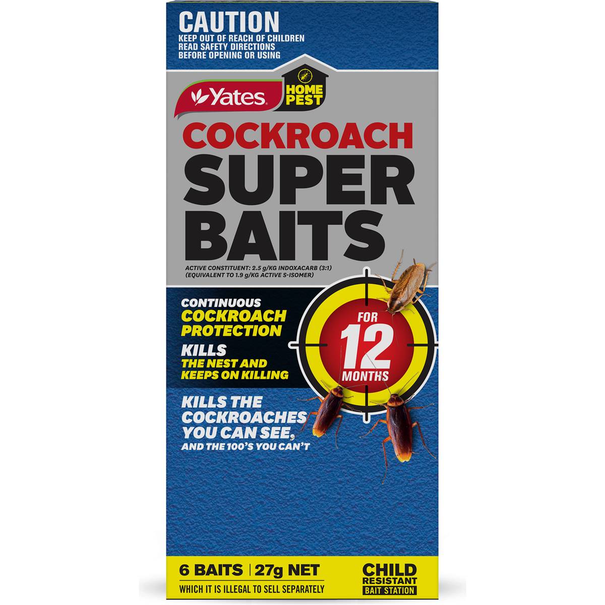 Yates Cockroach Super Baits 6 Pack