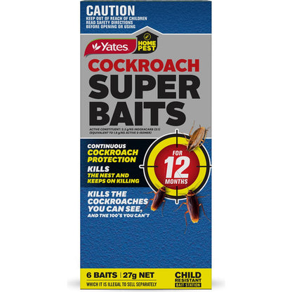 Yates Cockroach Super Baits 6 Pack