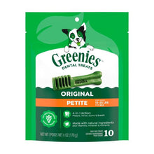 GREENIES CANINE DENTAL DOG TREATS ORIGINAL PETITE 10 PACK 170G