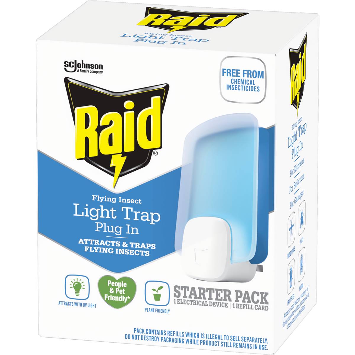 Raid Flying Insect Light Trap Plug In Starter Pack each