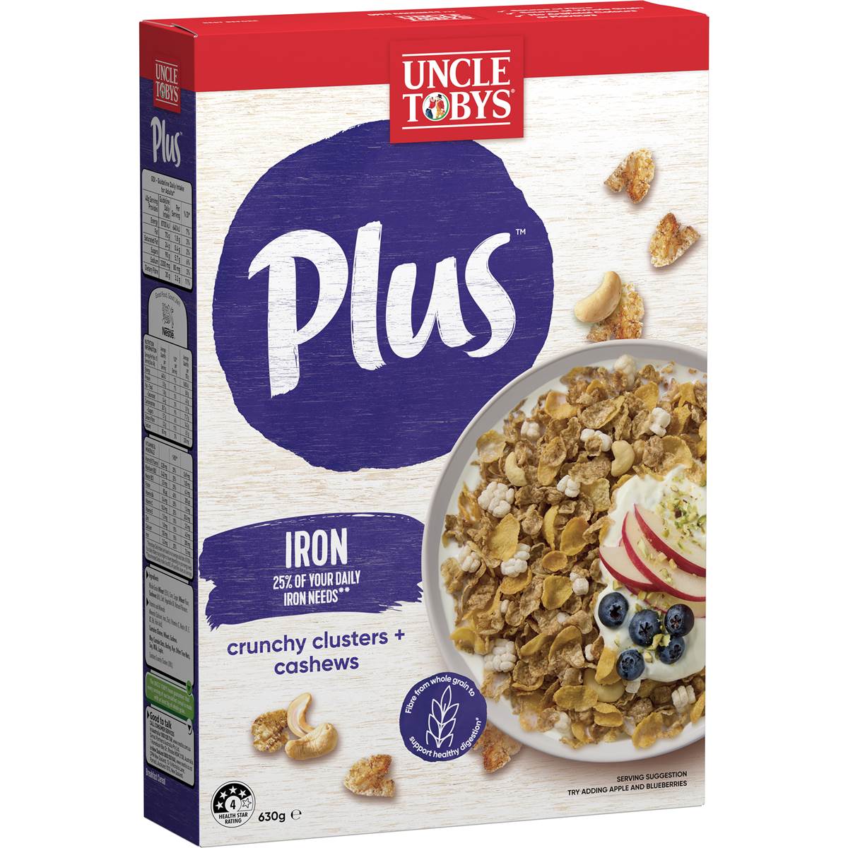 Uncle Tobys Plus Iron Cereal 630g