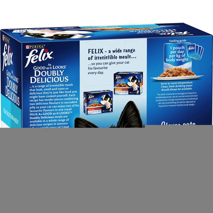 Felix Doubly Delicious Fish Selection Cat Food 85g x 12 Pack