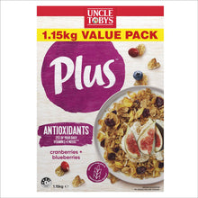Uncle Tobys Plus Cereal Cranberries & Blueberries 1.15kg