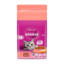 WHISKAS ADULT 1+ YEARS DRY CAT FOOD SARDINE & PRAWN FLAVOUR 1.8KG