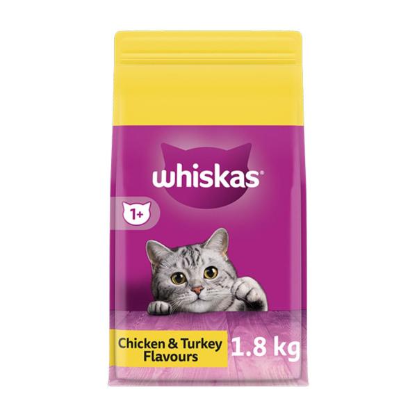 Adult 1+ Years Dry Cat Food Chicken & Turkey Flavour