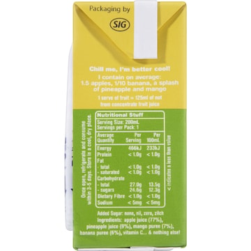 Nudie Nothing But Tropical Fruit Juice 200mL