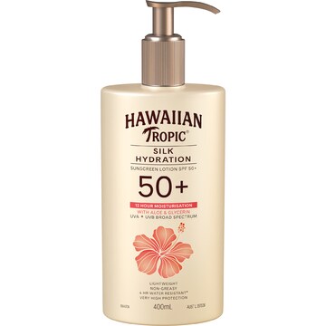 Hawaiian Tropic SPF 50+ Silk Hydration Sunscreen Lotion 400mL