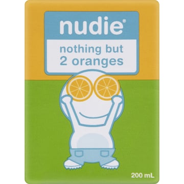 Nudie Nothing But 2 Oranges Juice 200mL