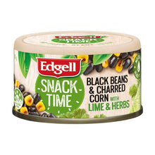 EDGELL SNACK TIME CHARGRILLED CORN- BLACK BEANS WITH LIME & HERBS  70G