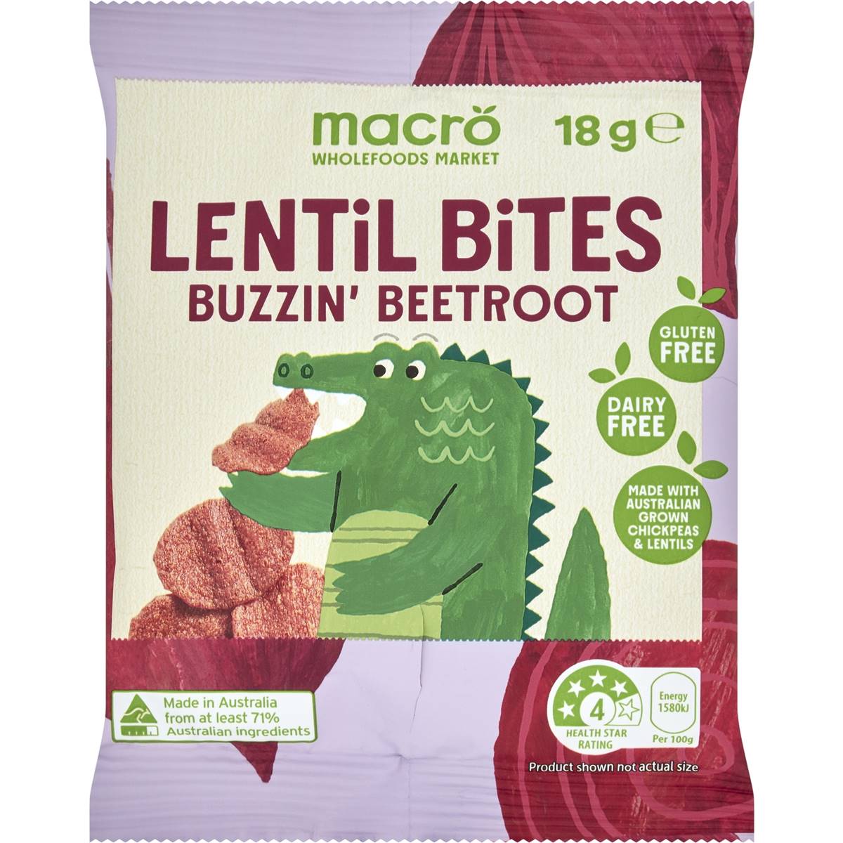 Macro Lentil Bites Buzzin Beetroot 18g