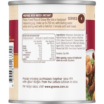 Gravox Brown Onion Gravy Mix Tin 120g