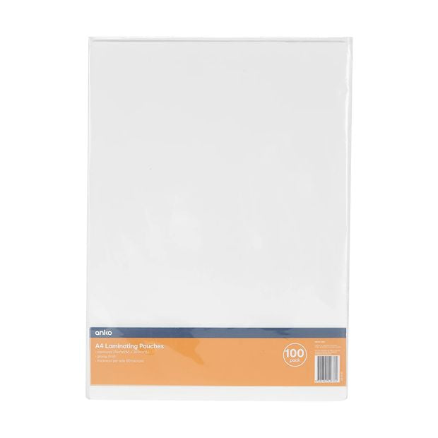 A4 Laminating Pouches, 100 Pack - Anko