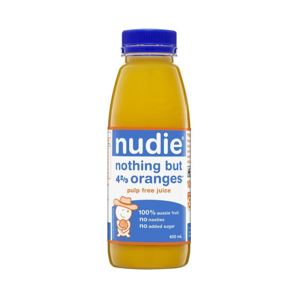 NUDIE NOTHING BUT JUICE ORANGE PULP FREE 400ML