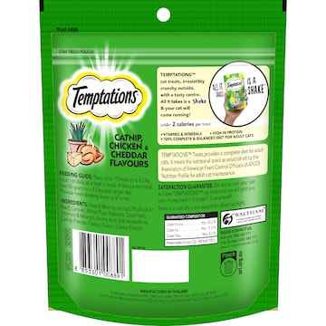 Temptations Mix Ups Catnip Chicken & Cheddar Cat Treats 180g