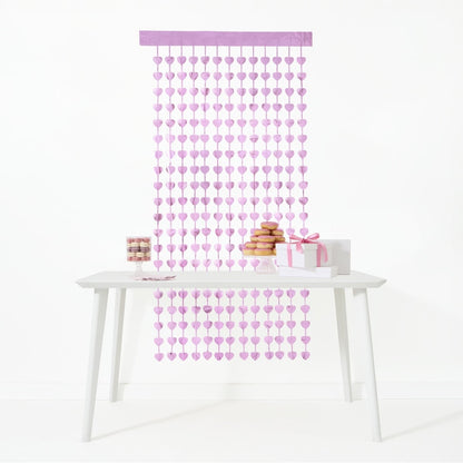 Pink Heart Foil Curtain