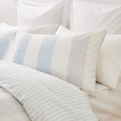 Quinn Cotton Rich Reversible Comforter Set - Queen Bed, Blue