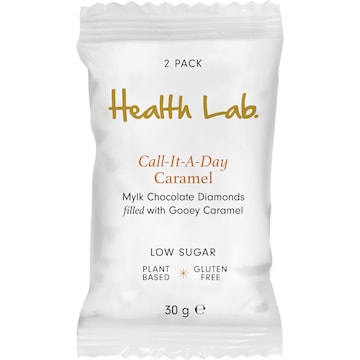 Health Lab Mylk Chocolate Gooey Caramel Filled Diamonds 2 pack