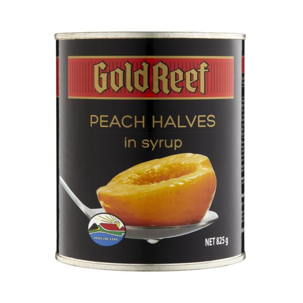 GOLD REEF PEACH HALVES IN SYRUP 825G