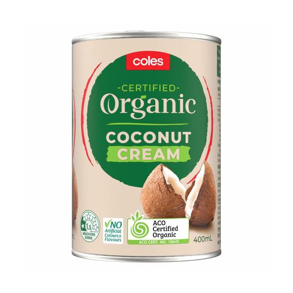 COLES ORGANIC COCONUT CREAM 400ML
