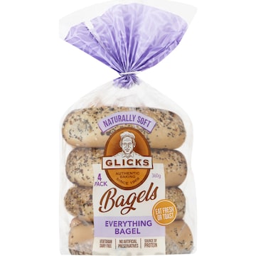 Glicks Everything Bagels 4 pack