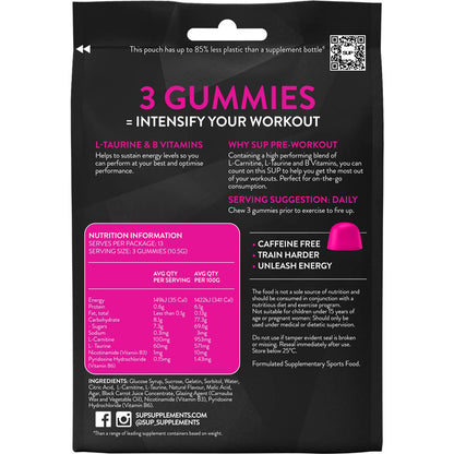 SUP Pre-Workout Gummies 40 Pack