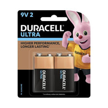 DURACELL ULTRA 9V ALKALINE BATTERIES 2 PACK