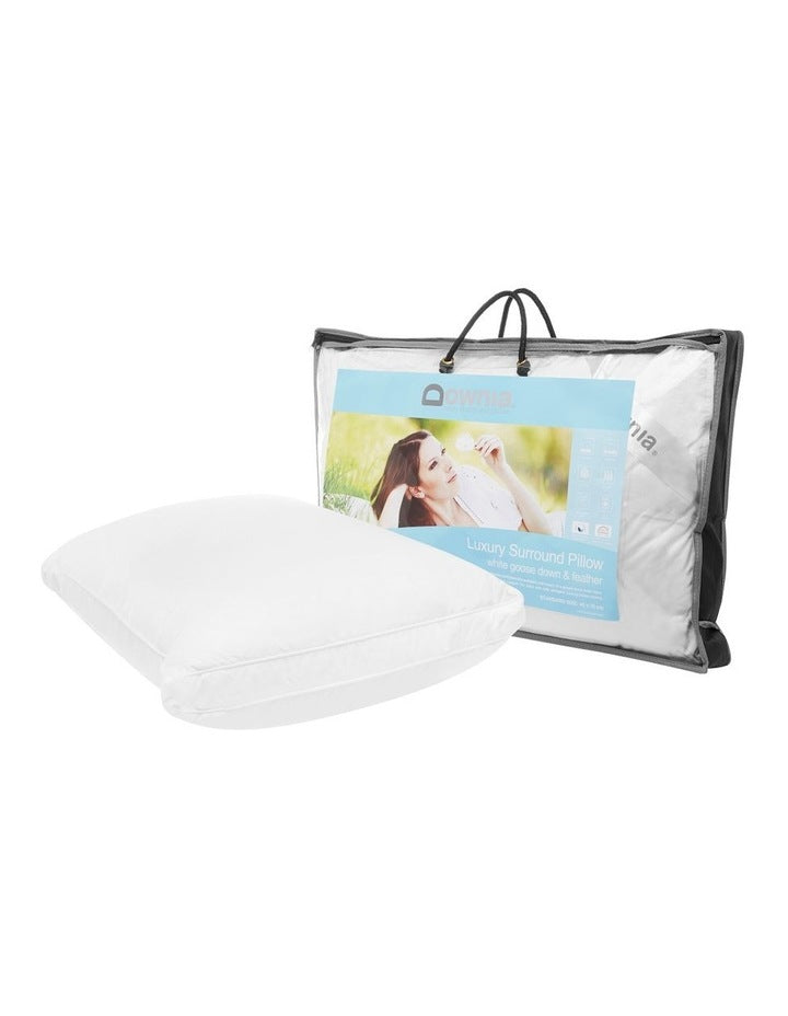 Luxury Surround Goose Down And Feather Pillow in White