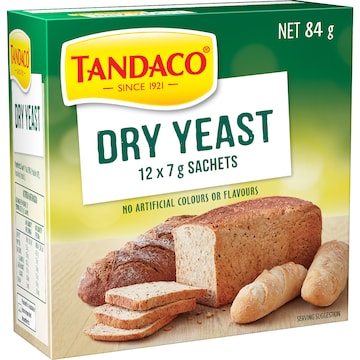 Tandaco Dry Yeast 12X7G Sachets 84g