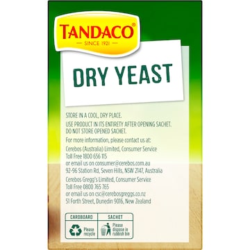 Tandaco Dry Yeast 12X7G Sachets 84g