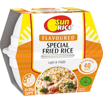 Sunrice Microwave Special Fried Rice Flavoured Cups 125g x 2 pack