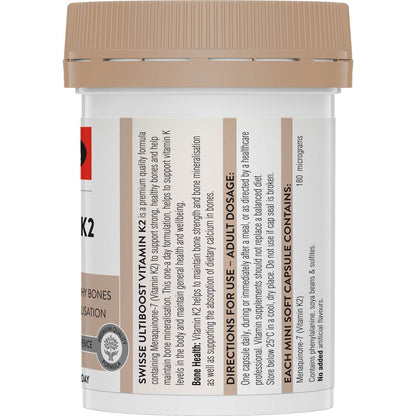 Swisse Ultiboost Vitamin K2 Capsules 30 pack