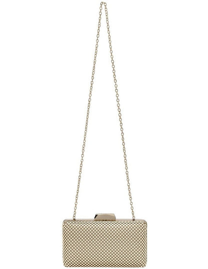 Natasha Ball Mesh Clutch in Gold