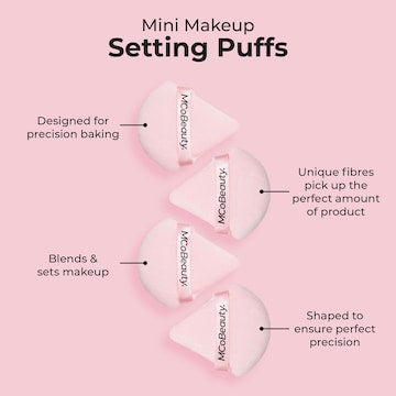 MCoBeauty Mini Makeup Setting Puffs 4 pack