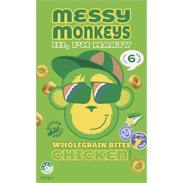 Messy Monkeys Wholegrain Bites Chicken 6 pack
