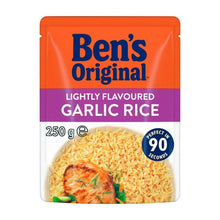 BEN'S ORIGINAL LIGHTLY FLAVOURED GARLIC MICROWAVE RICE POUCH 250G