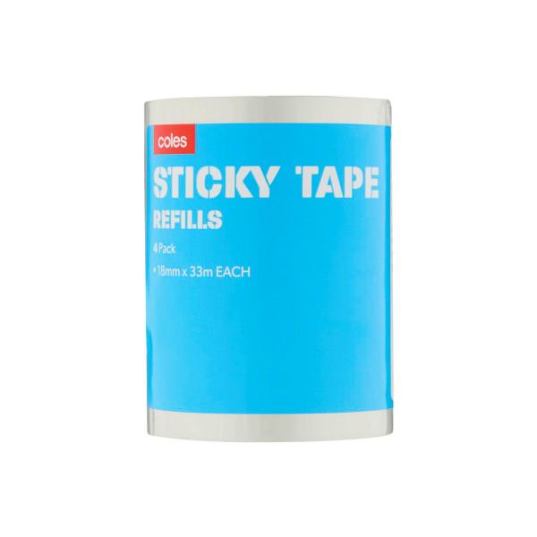 COLES STICKY TAPE REFILLS 4 PACK