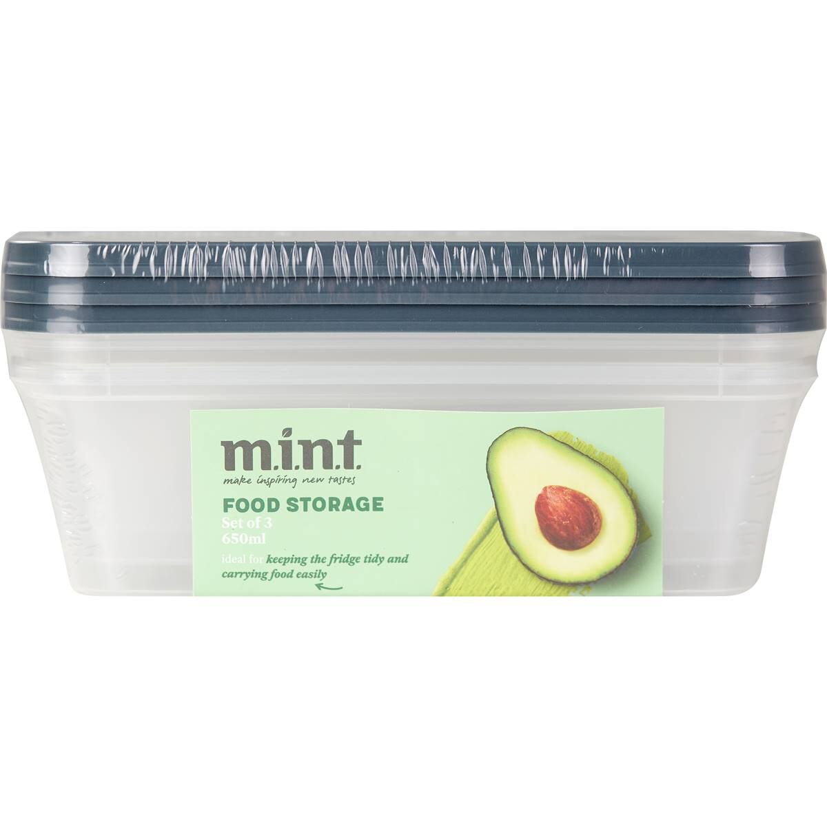 MINT Food Storage Container 650ml 3 pack