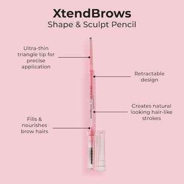 MCoBeauty Xtend Brows Shape & Sculpt Pencil Medium Dark 0.1g